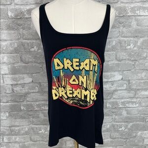 WILA Black Dream On Dreamer Graphic Tank Top